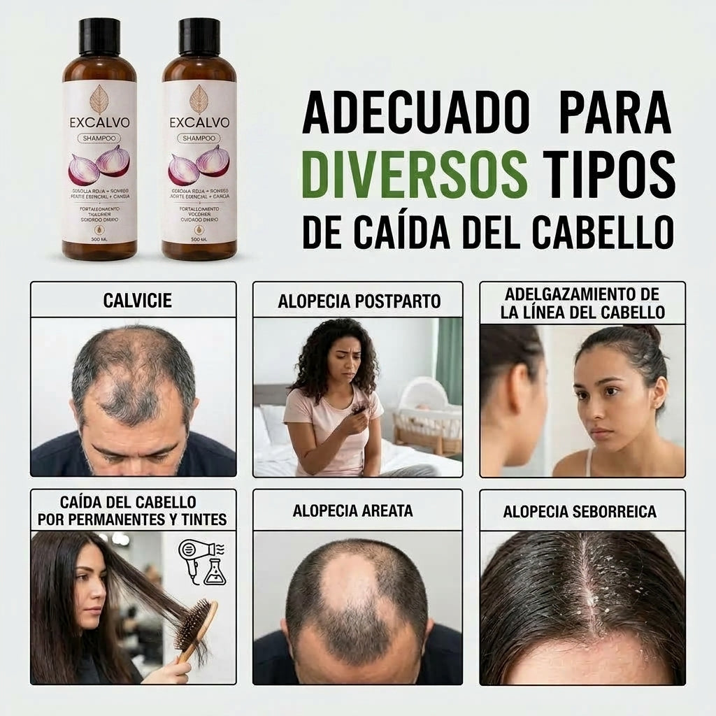 EXCALVO™ Shampoo Anticaída y Crecimiento