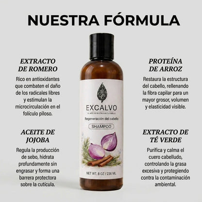 EXCALVO™ Shampoo Anticaída y Crecimiento